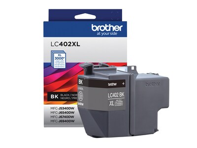 Brother LC402XL Black High Yield Ink Cartridge, Prints Up to 3,000 Pages (LC402XLBKS)