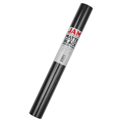 JAM Paper Gift Wrap, 26.3' x 17", Black (277013526263a)