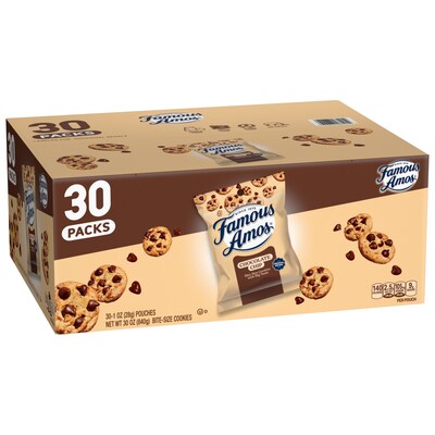 Famous Amos Wonders From the World Belgian Chocolate Cookies, 1 oz., 30/Carton (FEU06101)