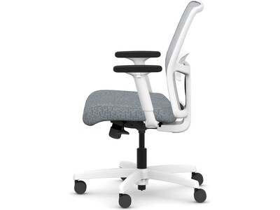 HON Ignition 2.0 Fabric/Mesh Swivel Task Chair, Basalt/Designer White (HITLMKD.Y1.A.H.IF.APX25.DW.SB.DWX)