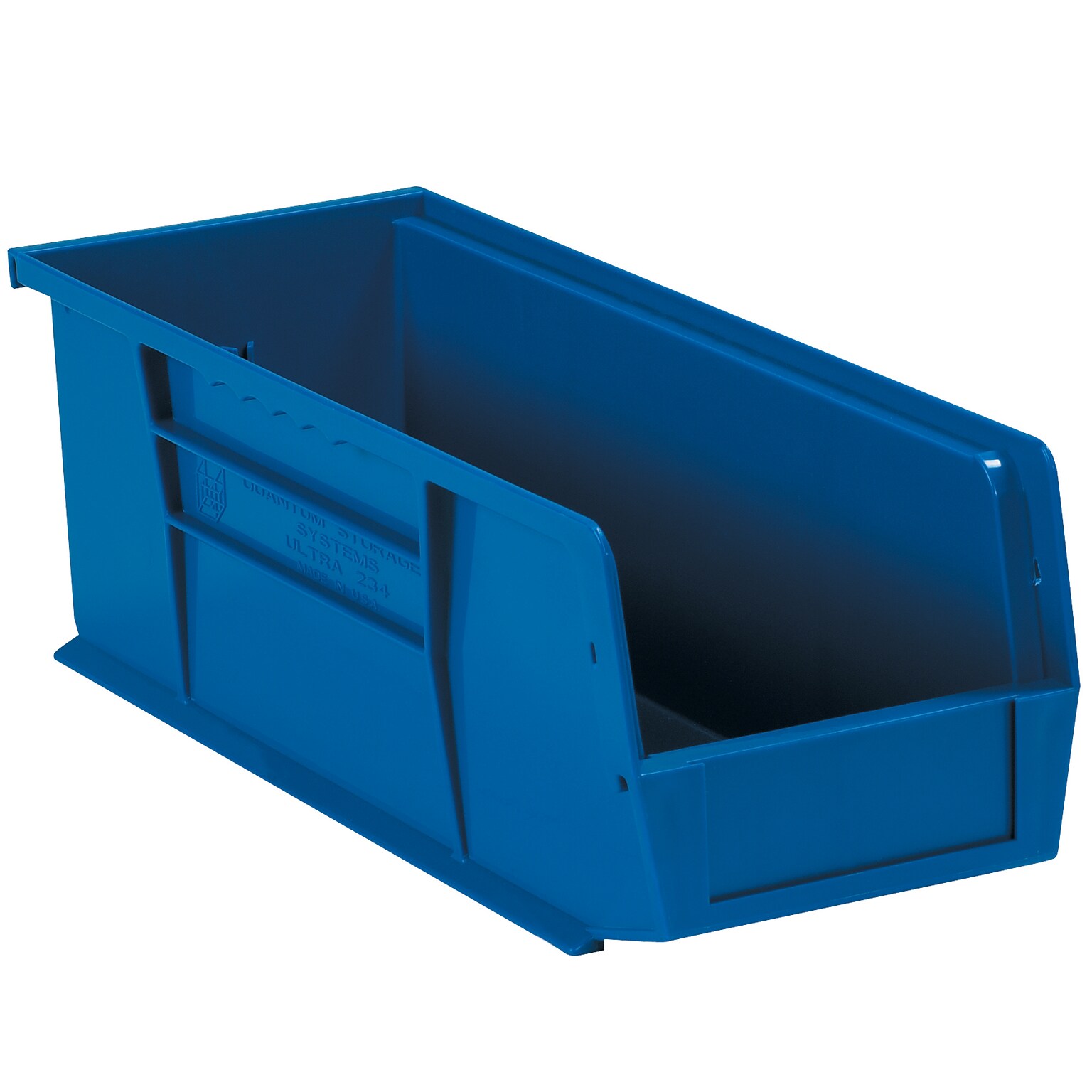 Quill Brand® 10-7/8 x 4-1/8 x 4 Plastic Stack and Hang Bins, Blue, 12/Ct (BINP1144B)