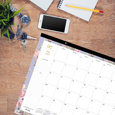 2025-2026 Blue Sky Sincerely Jules 22" x 17" Academic Monthly Desk Pad Calendar, Lavender (154294)