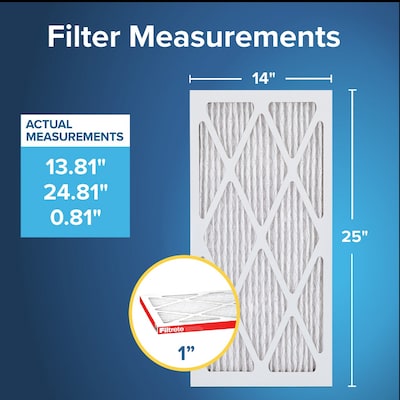 Filtrete Allergen Defense 14 x 25 x 1 Pleated Air Filter, MERV 11, 4/Carton (9804-4CA)