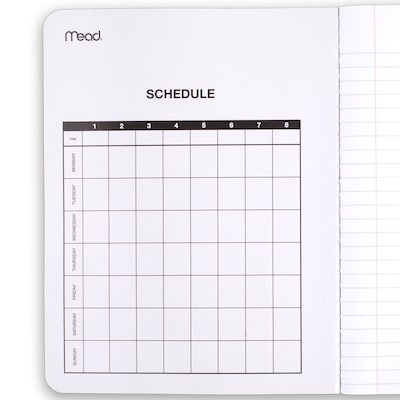 Mead 1-Subject Composition Notebooks, 9.75" x 7.5", Wide Ruled, 100 Sheets, Black (09910)