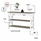 Bush Furniture Key West 47" x 16" Console Table with Drawers and Shelves, Shiplap Gray/Pure White (KWT248G2W-03)