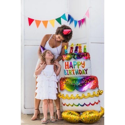 Party City (Air-Filled) Birthday Cake 53 Foil Balloon (AMUS4244931-NS)