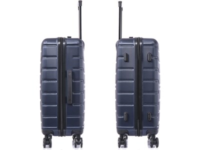 InUSA Trend 3-Piece Hardside Spinner Luggage Set, Blue (IUTRESML-BLU)