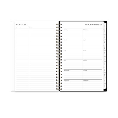 2027 Blue Sky Baccara Dark 5" x 8" Calendar Year Weekly & Monthly Planner, Plastic Cover (110212-27)
