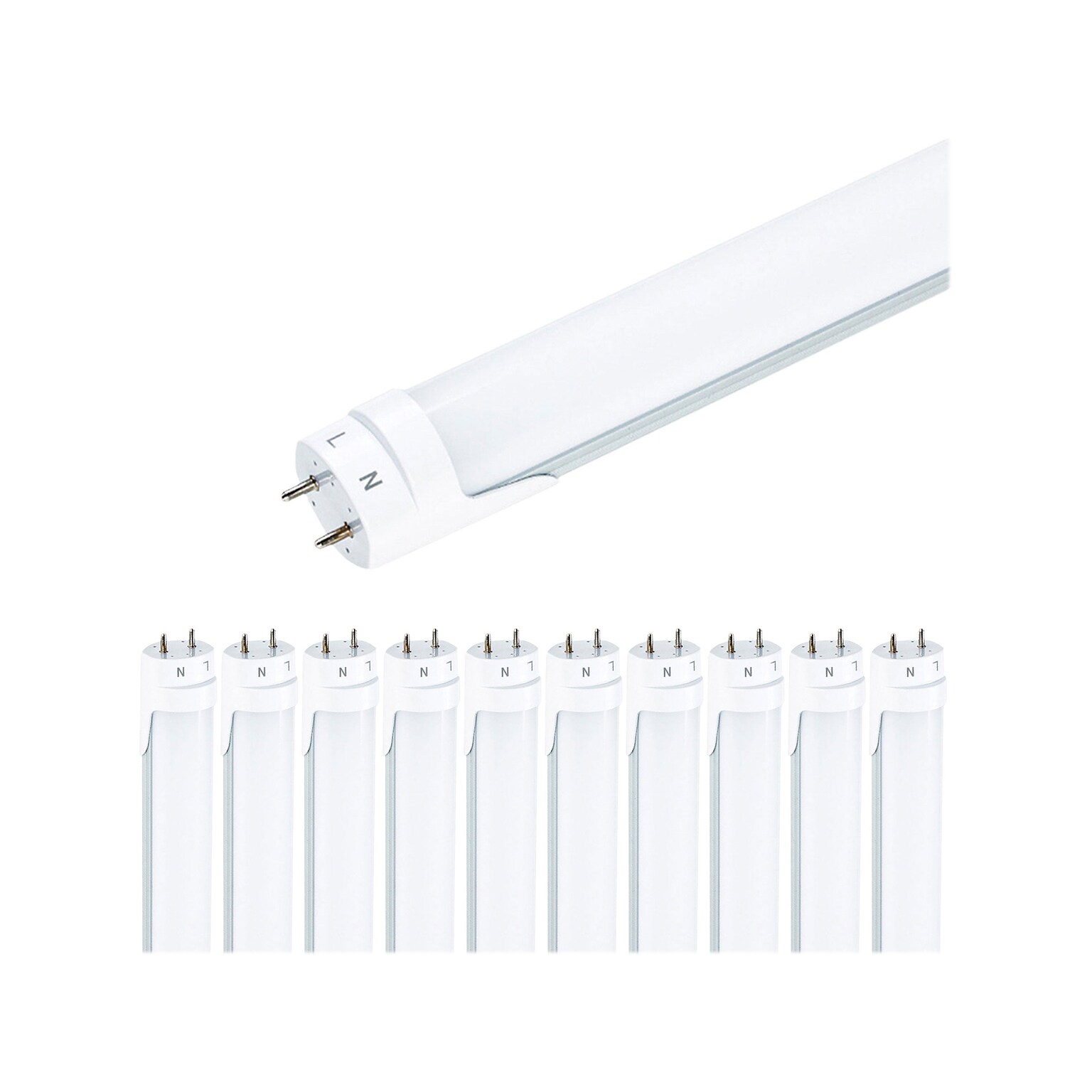 Viribright 22-Watt Daylight LED Ballast Bypass Bulb, 10/Box (518921-10)