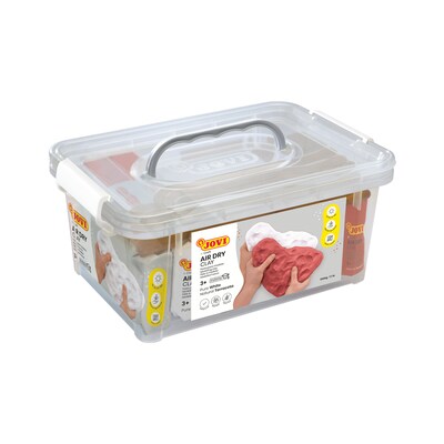 JOVI Air Dry Clay School Pack, 7 Bars 1.1 Lb & 20 Spatulas (JOV80)