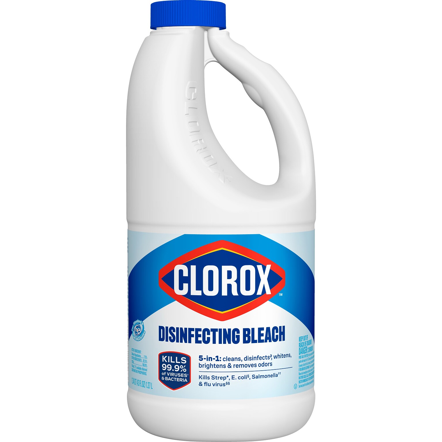 Clorox Antibacterial Disinfecting Bleach, HE Compatible, 43 fl. Oz. (32260)