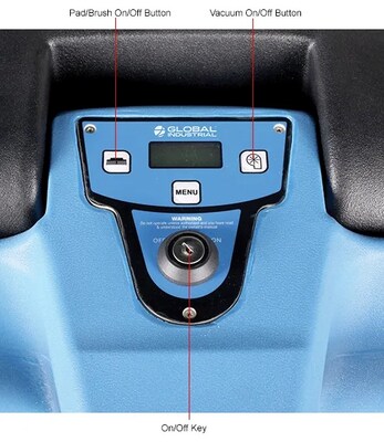 Global Industrial Auto Walk-Behind Floor Scrubber, 18" Cleaning Path (641263)