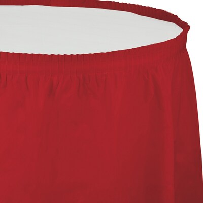 Creative Converting 14 Classic Red Plastic Tableskirts, 3 Count (DTC010052TS)