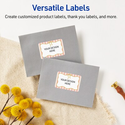 Avery Rectangle Laser/Inkjet Multipurpose Labels, 2" x 3", White, 80/Pack (19479371127)