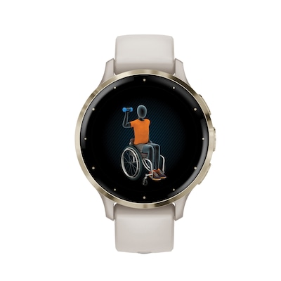 Garmin Venu 3S Smartwatch, GPS, 41mm, Ivory Silicone Band (010-02785-04)