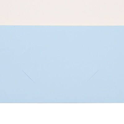 JAM Paper Laminated Two Glossy 2 Pocket Cardstock Presentation Folder, Baby Blue, 50/Box (31225346C)
