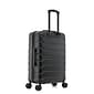 InUSA Trend Plastic 4-Wheel Spinner Luggage, Black (IUTRE00M-BLK)