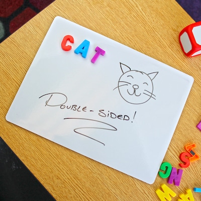 Flipside Ruled Double-Sided Magnetic Melamine Dry-Erase Whiteboard, 9 x 12, 12/Pack (10176)