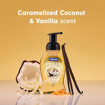 Softsoap Velvet Silk Foaming Liquid Hand Soap, Caramelized Coconut & Vanilla Scent,9 oz., 6/Carton (61052504CT)
