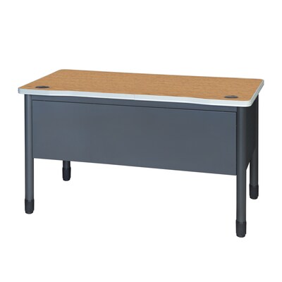 Regency Mesa Steel Training Desk, 60" x 30", Medium Oak (66150TDMO)