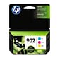 HP 902 Cyan/Magenta/Yellow Standard Yield Ink Cartridge, 3/Pack (T0A38AN#140), print up to 315 pages