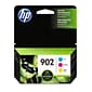 HP 902 Cyan/Magenta/Yellow Standard Yield Ink Cartridge,  3/Pack (T0A38AN#140)