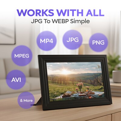 iFab 70P 10.1" Wi-Fi Digital Picture Frame with IPS Touchscreen, Black (IPF70PBK)