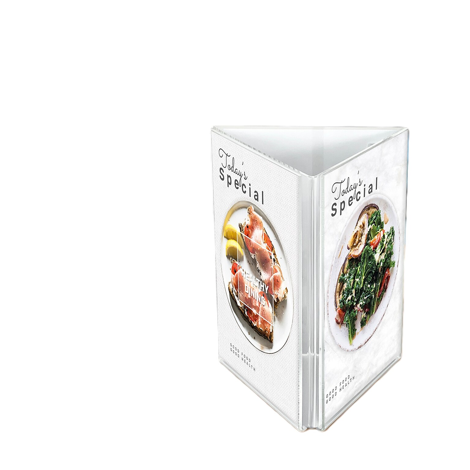Deflect-O Sign Holder, 4 x 6, Vertical, Table Top, Clear Acrylic (PX04846)