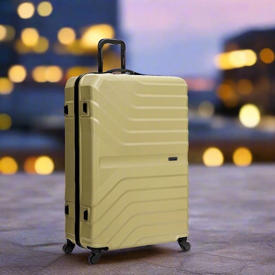 InUSA Aurum 33.66" Hardside Suitcase, 4-Wheeled Spinner, TSA Checkpoint Friendly, Champagne (IUAUR00XL-CHA)