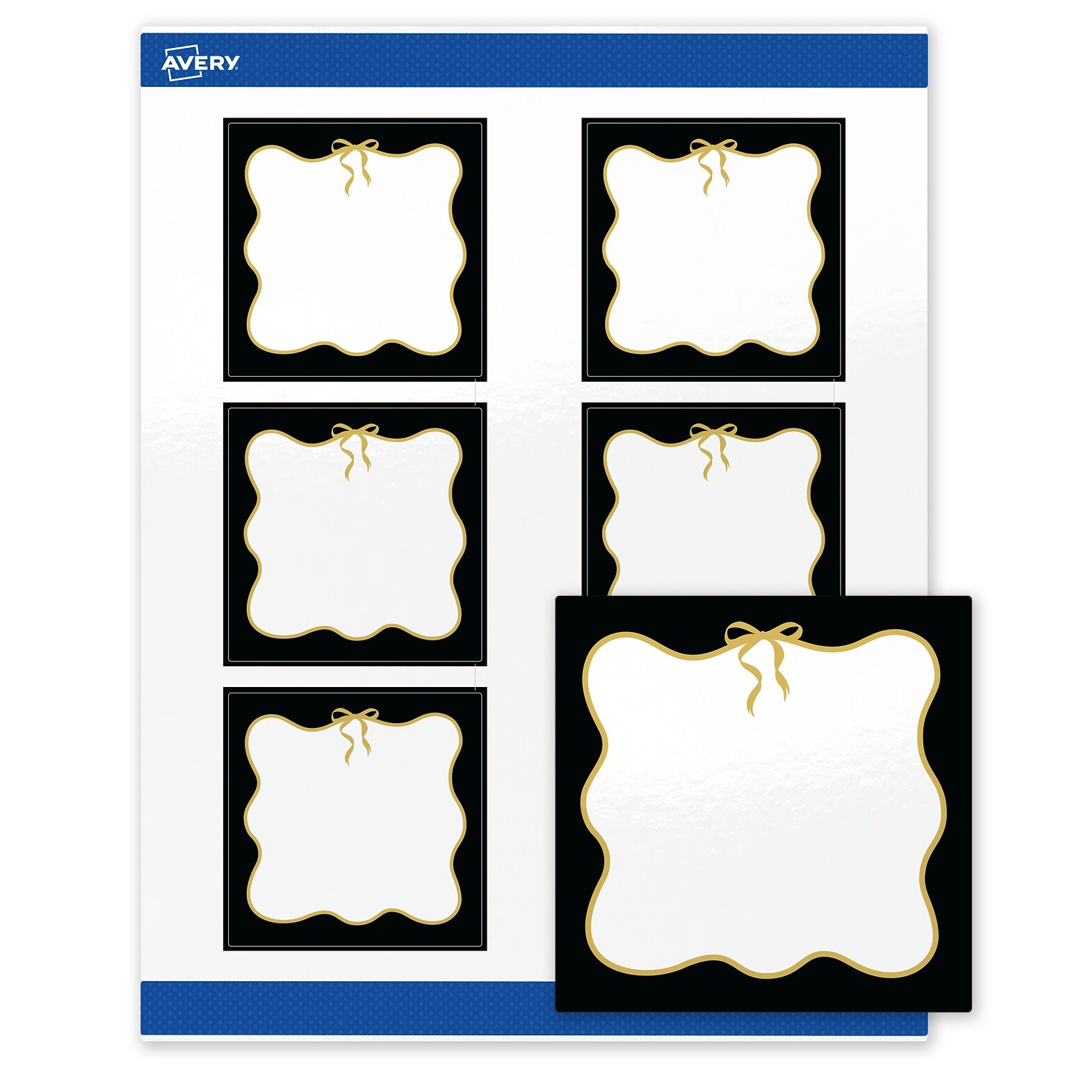 Avery Square Laser/Inkjet Multipurpose Labels, 3 x 3, White, 60/Pack (19479370851)