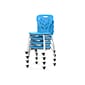 Luxor Plastic/Steel Kids' Desk Chair with Wheels and Storage, Blue/White (MBS-CHAIR)