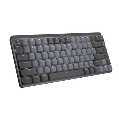 Logitech MX Mechanical Mini Illuminated Wireless Ergonomic Keyboard, Gray/Black (920-010550)