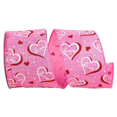 JAM Paper Love Hearts Ribbon Pink/Red (52640340666)