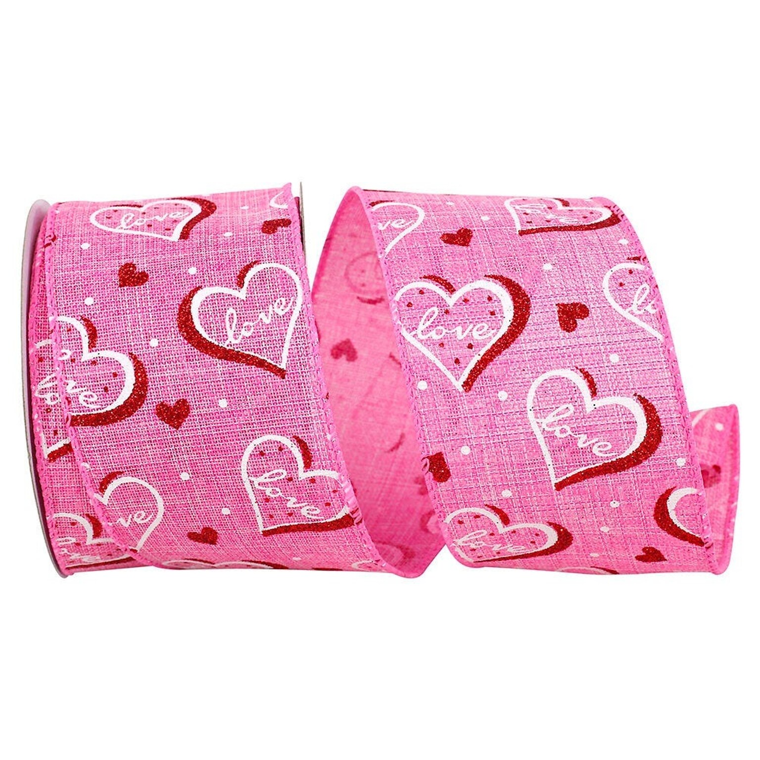 JAM Paper Love Hearts Ribbon Pink/Red (52640340666)