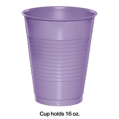 Creative Converting Touch of Color Plastic Cups, Luscious Lavender Ppurple, 240/Carton (28193081)