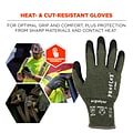 Ergodyne ProFlex 7042 Nitrile Coated Cut-Resistant Gloves, ANSI A4, Heat Resistant, Green, Small, 1