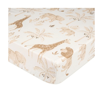 Crane Baby Kendi Crib Fitted Sheet, Animal (BC-120CFS-2)