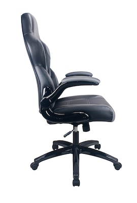 Raynor Group Playr Polyurethane Gaming Chair, Black/Grey (G-GAMEBSC-GRY)