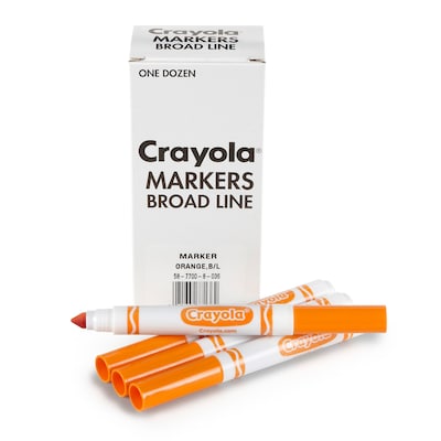 Crayola Bulk Markers, Conical Tip, Orange, 12/Pack, 3 Packs/Bundle (BIN587700036-3)