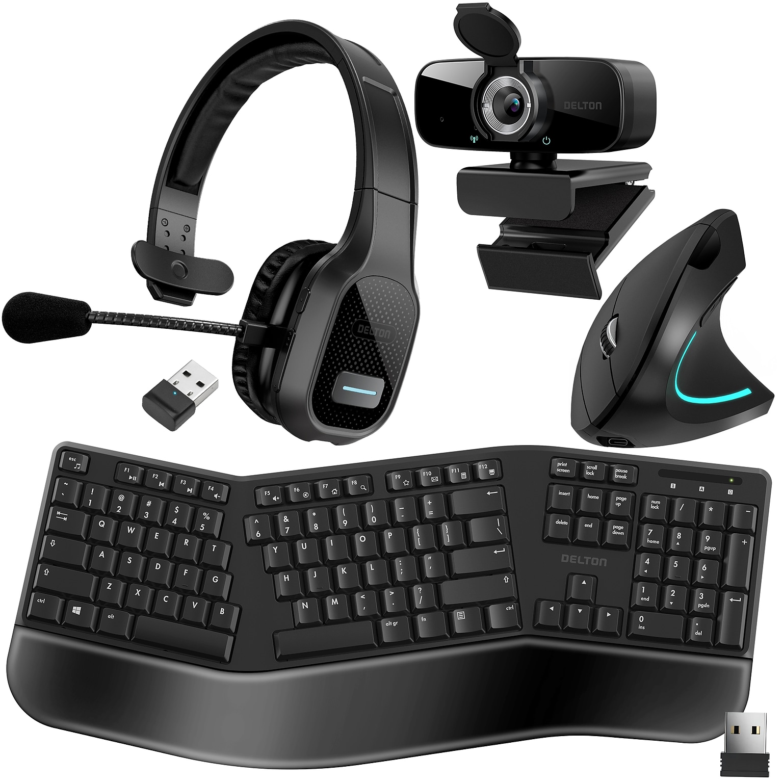 Delton Work Anywhere 20X Wireless Noise Canceling Bluetooth Computer Over-the-Ear Headset Kit (DBND4WLS20X)