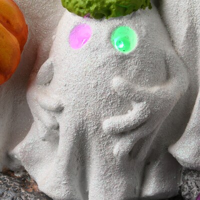 National Tree Company 15" Colorful Hats Ghost Trio with LED Light (RAH-ZHK00713)