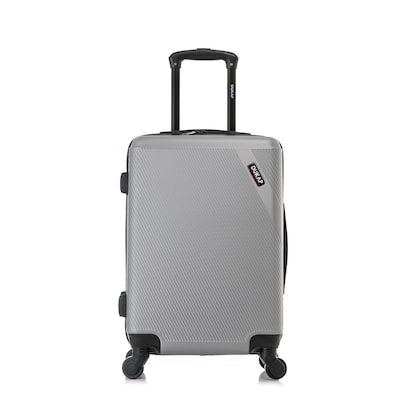 DUKAP Discovery 21.65" Hardside Suitcase, 4-Wheeled Spinner, TSA Checkpoint Friendly, Silver (DKDIS00S-SIL)