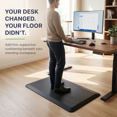 Uncaged Ergonomics Anti-Fatigue Mat, 34 x 20, Black (MAT34)