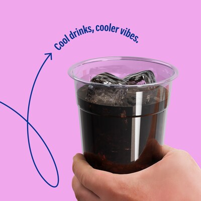 Perk™ Plastic Cold Cup, 16 Oz., Clear, 500/Carton (PK45562CT)