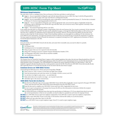 TaxRight 2025 1099-MISC Tax Form Tax Forms, Envelopes, TipSheet & Software, 4-Part, 50/Pack (SC6103ES)