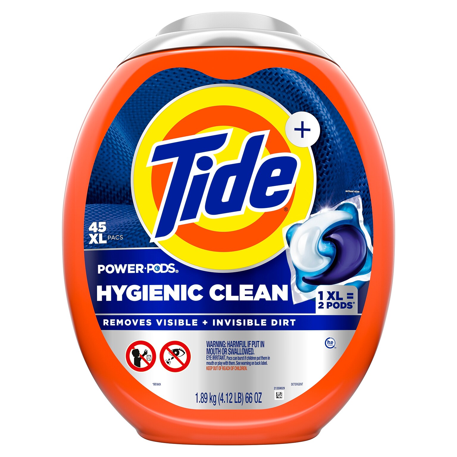 Tide PODS Free & Gentle HE Laundry Detergent Capsules, Coldwater Clean Scent, 66 oz., 76 Capsules/Pack (09488)