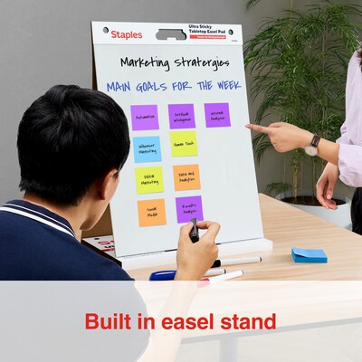 Staples Ultra Sticky Tabletop Easel Pad, 20 x 23, 20 Sheets/Pad (ST62836)