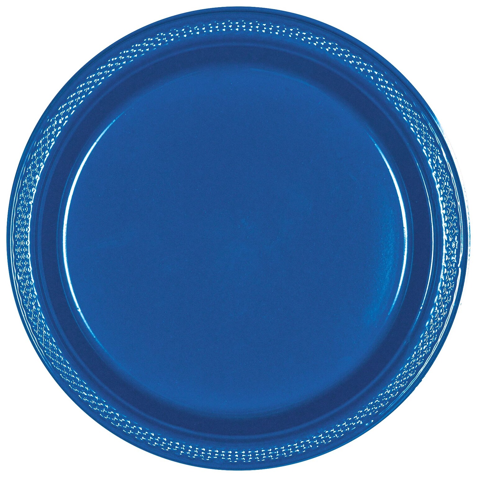 Party City 10.25 Plastic Plates, Royal Blue, 20 Plates/Pack (AM43015-105-ST)