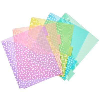 Avery Big Tab Insertable Plastic Dividers with Pocket, 5 Tabs, Multicolor Pastel (07714)