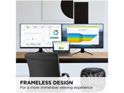 ViewSonic Thin-Bezel 27" 75 Hz LED Monitor, Black (VX2767U-2K)